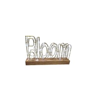 Garden Party BLOOM Plaque Sign LED Display Wire Frame Light  New